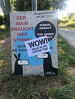 Dankes-Plakat von LAMA, Grüne, Bund Naturschutz