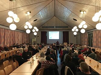 Ein voller Saal im Pfarrheim